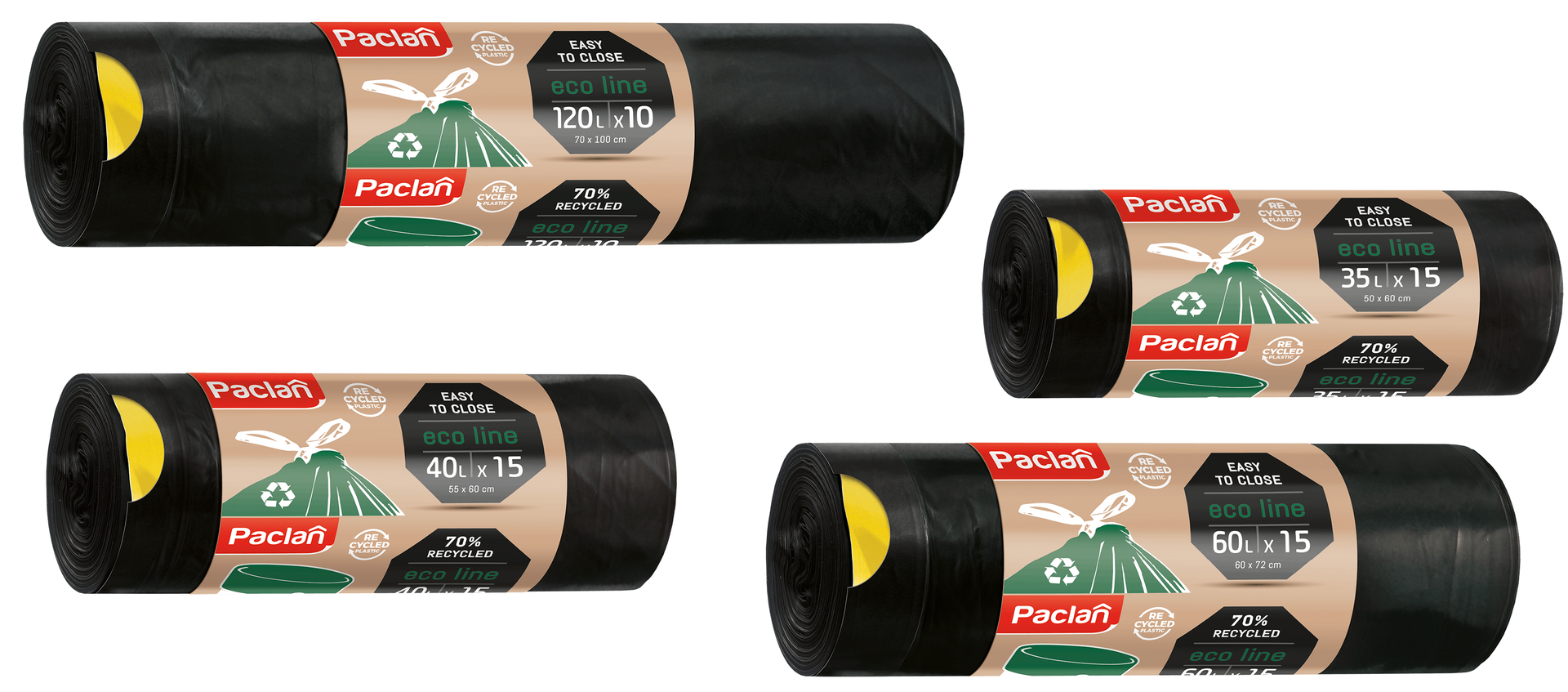 Paclan Paclan eco line pytle do koše 35L, 40L, 60L, 70L a 120L | obalové ...
