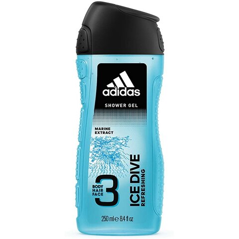 ADIDAS 3in1 ICE DIVE sprchový gel pro muže 250 ml