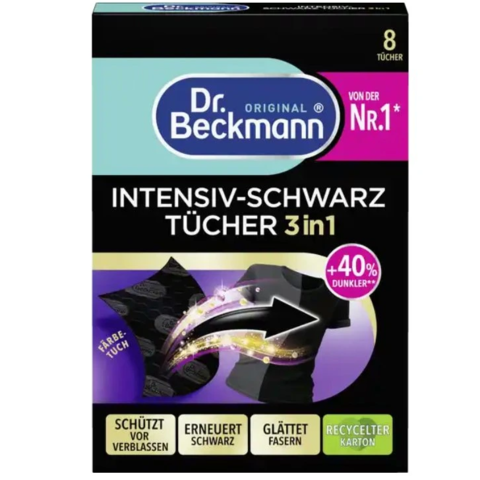 Dr. Beckmann ubrousky pro obnovu černé barvy 2in1, 8 ks Dr. Beckmann ubrousky pro obnovu černé barvy 2in1, 8 ks