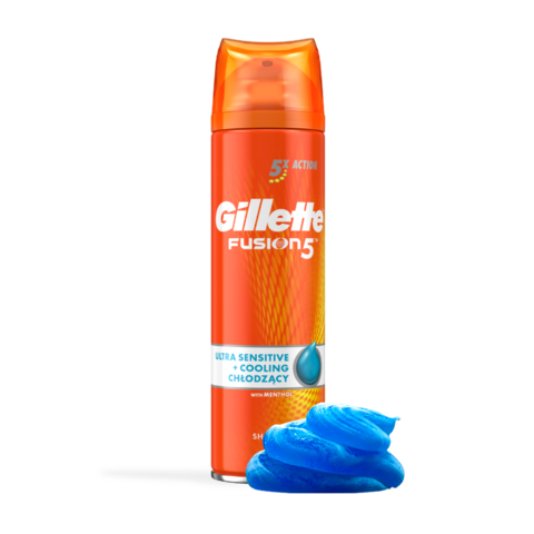 Gillette Fusion5 gel ultra sensitive + cooling 200 ml