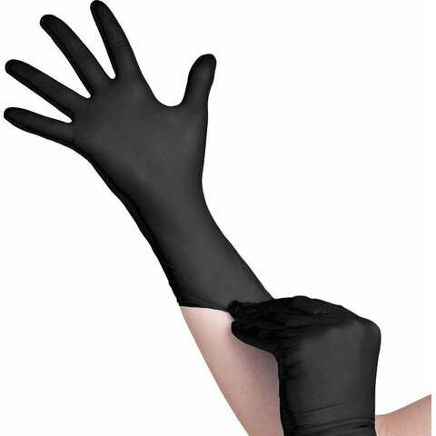 Jednorázové nitrilové rukavice černý nitril