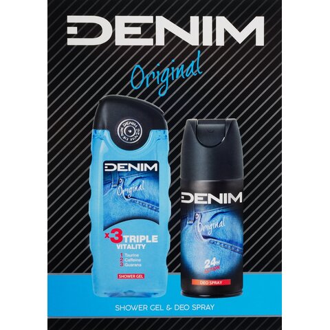 Kazeta DENIM ORIGINAL sprchový gel 250 ml + deosprej 150 ml