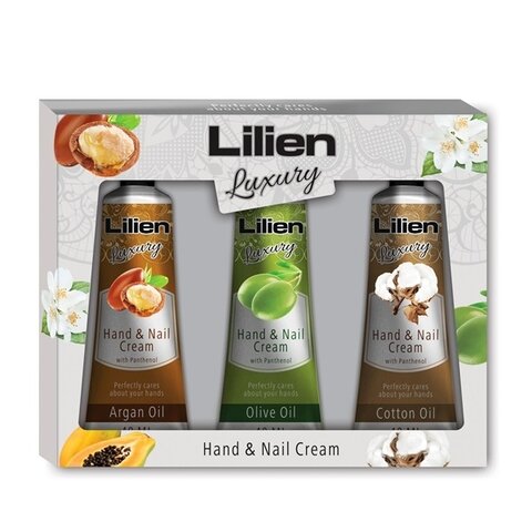 Lilien Luxury dárková kazeta krémy na ruce a nehty 3x40 ml