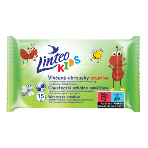 Linteo Kids Creative vlhčené ubrousky 15ks