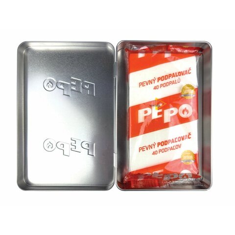 PE-PO pevný podpalovač v plechové dóze 40ks