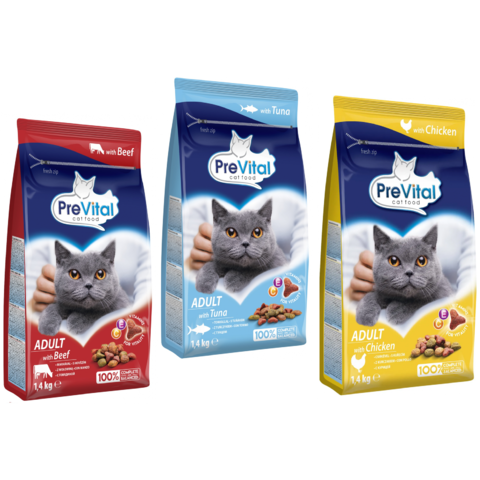 PREVITAL granule pro dospělé kočky 1,4 kg