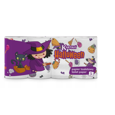 Toaletní papír KARIKA Halloween 8 rolí, 3 vrstvý