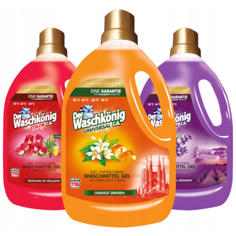Waschkönig prací gel 110 praní, 3,305 L