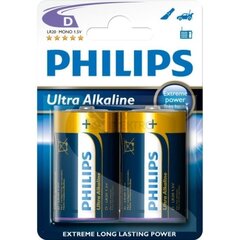 Alkalické baterie Philips Mono Dx2