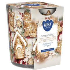 AURA svíčka ve skle GINGERBREAD 100g