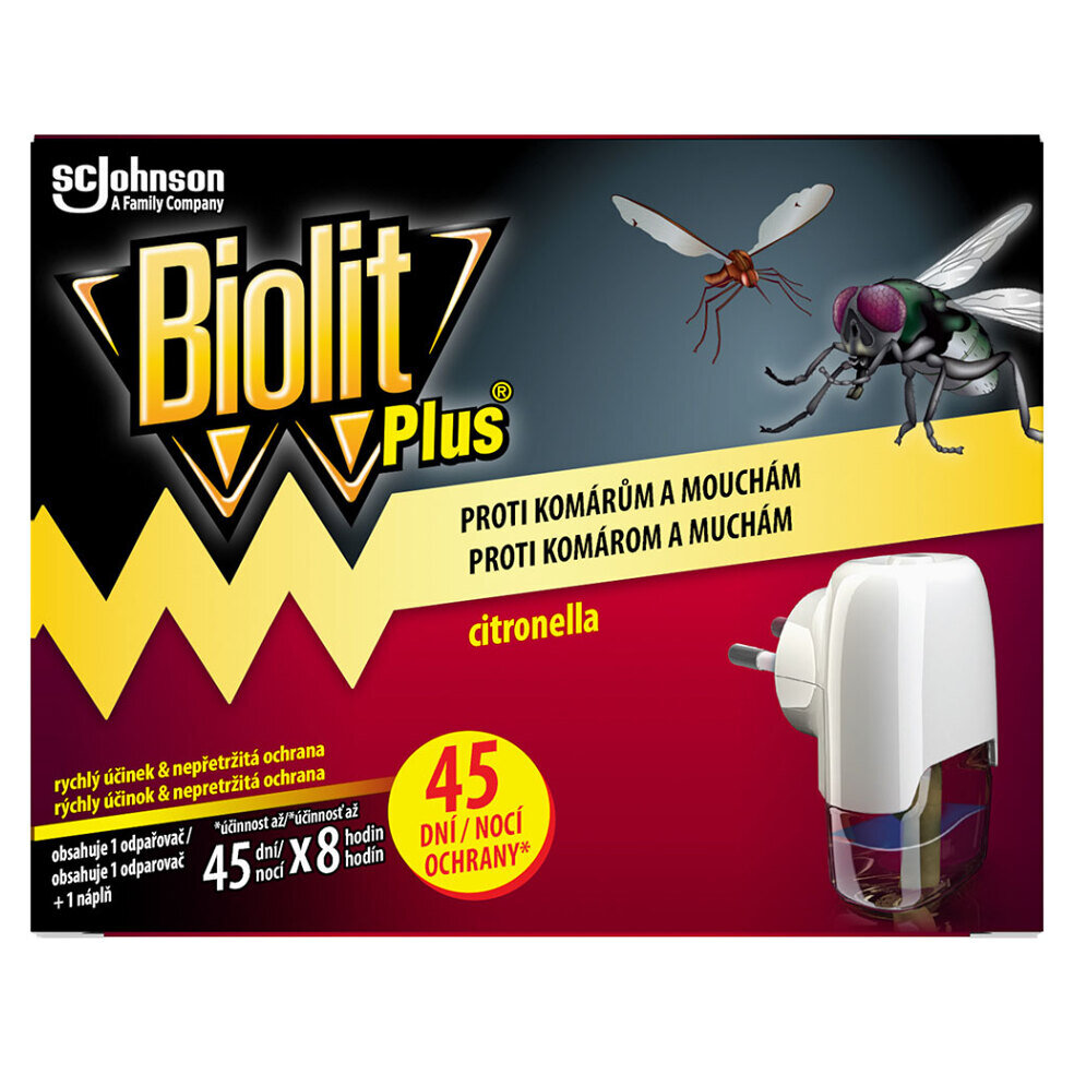 Biolit Plus elektrický odpařovač proti komárům a mouchám