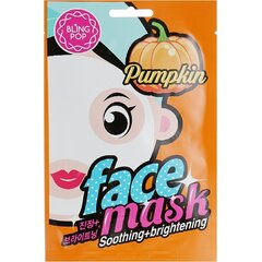 BLING POP Plátýnková pleťová maska s dýňovým extraktem, uklidňující a rozjasňující