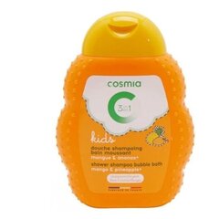 Cosmia dětský šampon, pěna a sprchový gel 3 in1, mango a ananas 250ml