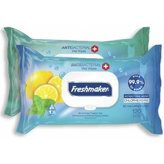 Freshmaker Antibacterial - vlhčené ubrousky s antibakteriálním účinkem 99,9% - 120ks