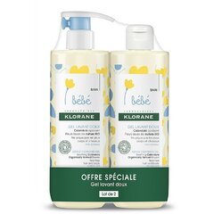 KLORANE BEBE Jemný mycí gel s měsíčkem 2 x 500ml