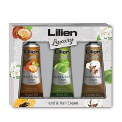 Lilien Luxury dárková kazeta krémy na ruce a nehty 3x40 ml