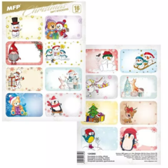 MFP samolepky na dárky vánoční 16ks