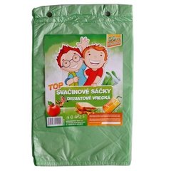 Svačinové sáčky zelené 20 x 30 cm - veselé děti