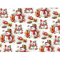 Vánoční papír 70x100 cm sněhuláci Vánoční papír 70x100 cm sněhuláci