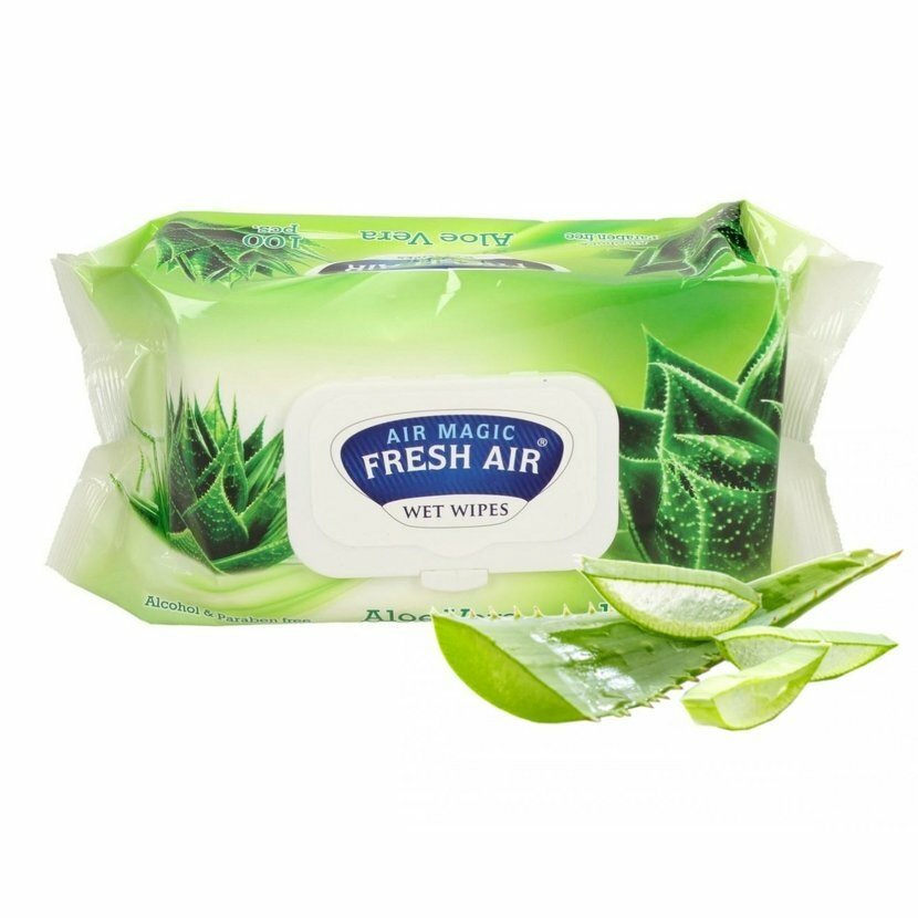 Fresh Air vlhčené ubrousky 120 ks Aloe Vera
