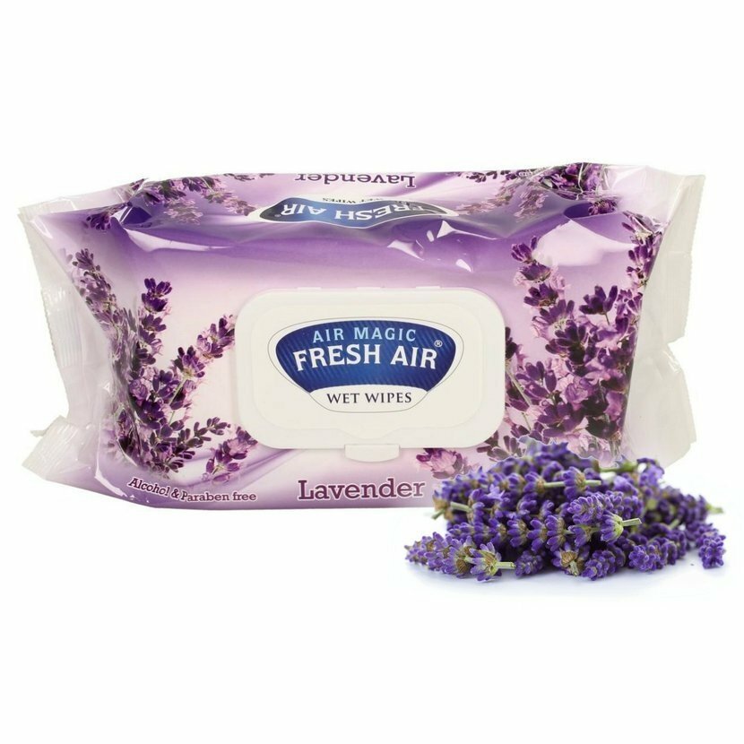 Fresh Air vlhčené ubrousky 120ks klip levandule